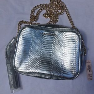 VICTORIA SECRET Silver Metallic Purse Bag - NWT